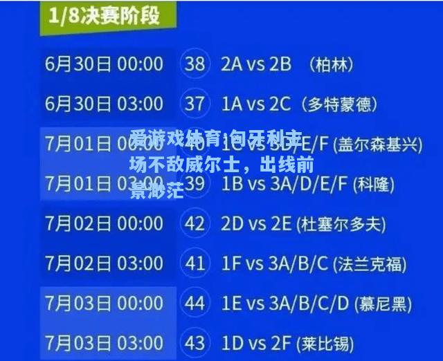 爱游戏体育:匈牙利主场不敌威尔士，出线前景渺茫