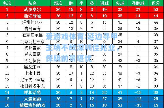 爱游戏体育:延边寻甲主场不敌深圳佳兆业，保级前景堪忧